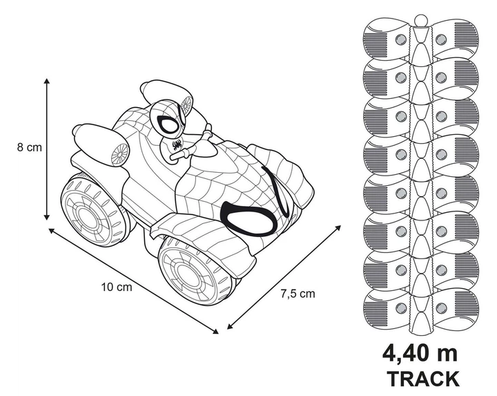 Автомобільний трек Smoby Spidey FleXtreme Set Spin 440 см 184 елементи (3032161809267) - зображення 5