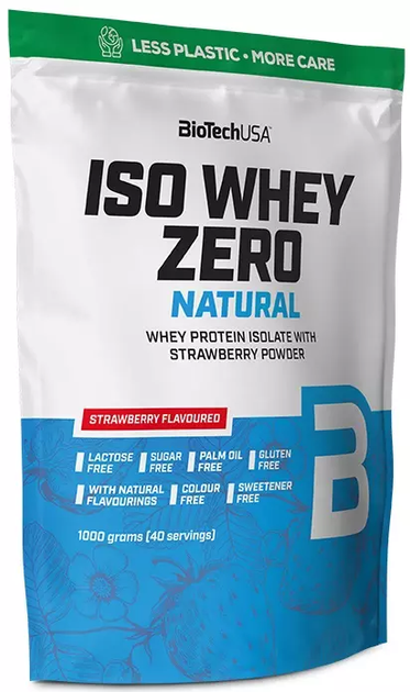 Натуральний Ізолят Сироваткового Протеїну з Амінокислотами Iso Whey Zero Natural - 1000 г Полуниця (5999076254859) - Фото 1 Натуральний Ізолят Сироваткового Протеїну з Амінокислотами Iso Whey Zero Natural - 1000 г Полуниця (5999076254859) - зображення 1