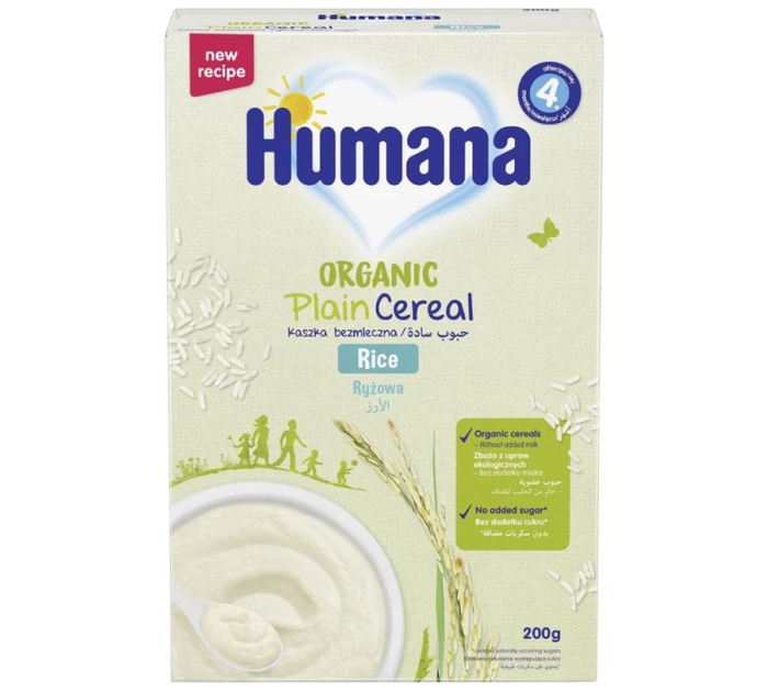Каша Humana безмолочна органічна рисова від 6 місяців, 200 г - Фото 1 Каша Humana безмолочна органічна рисова від 6 місяців, 200 г - зображення 1