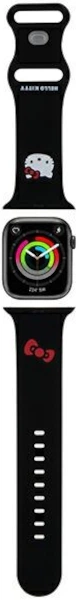 Pasek Hello Kitty Silicone Kitty Head do Apple Watch Series 1/2/3/4/5/6/7/8/SE/SE2/Ultra/Ultra 2 42-49 mm Black (3666339211967) - obraz 3