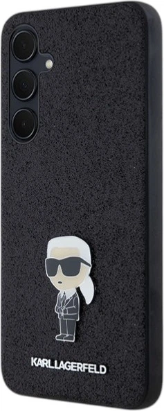 Панель Karl Lagerfeld Fixed Glitter Ikonik Logo Metal Pin для Samsung Galaxy A35 Black (KLHCSA35GKNPSK) - зображення 3
