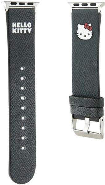 Pasek Hello Kitty Kitty Head do Apple Watch Series 1/2/3/4/5/6/7/8/SE/SE2 38-41 mm Black (3666339190231) - obraz 3