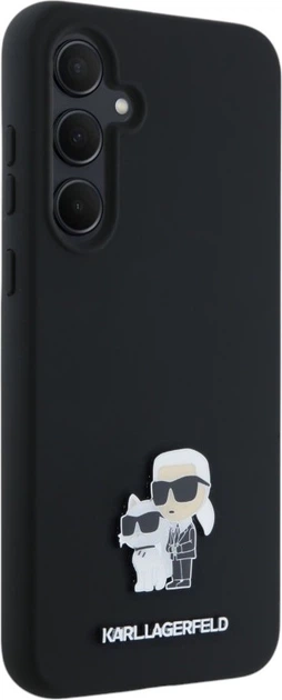 Etui Karl Lagerfeld Silicone Karl&Choupette Metal Pin do Samsung Galaxy A35 Black (KLHCSA35SMHKCNPK) - obraz 4