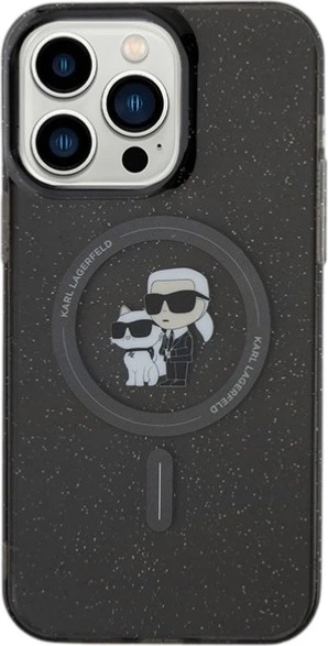 Панель Karl Lagerfeld Karl&Choupette Glitter MagSafe для Apple iPhone 15 Pro Max Black (KLHMP15XHGKCNOK) - зображення 2