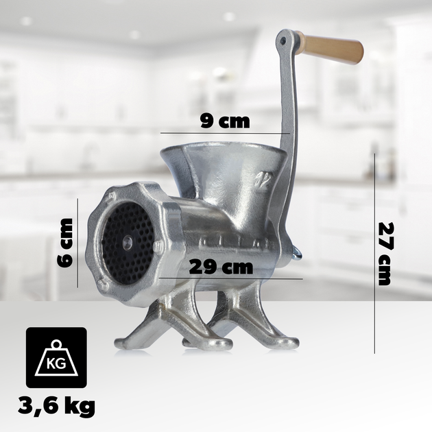 М’ясорубка ручна Kadax Hamra розмір 12 (5903699427897) - зображення 3