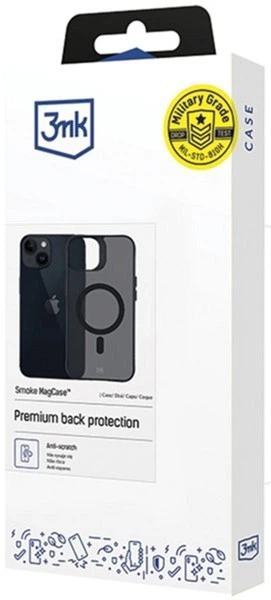 Etui 3MK Smoke MagCase do Apple iPhone 13/14 Black (5903108563697) - obraz 4