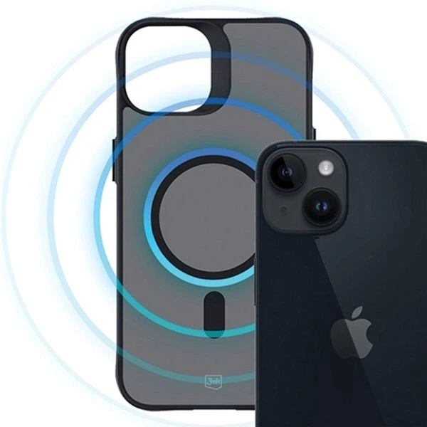 Etui 3MK Smoke MagCase do Apple iPhone 13/14 Black (5903108563697) - obraz 5