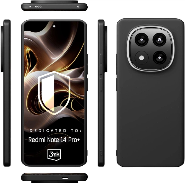 Etui 3MK Matt Case do Redmi Note 14 Pro+ Black (5903108620956) - obraz 2