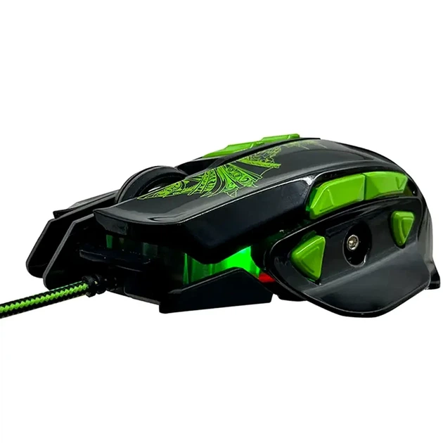 Проводная игровая мышка RGB 7200dpi USB оптическая для ПК черная модель Pgs 302 - Фото 6 Проводная игровая мышка RGB 7200dpi USB оптическая для ПК черная модель Pgs 302 - изображение 6