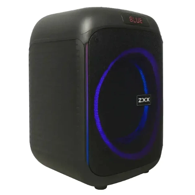 Портативна акустична колонка 800Вт із мікрофоном Bluetooth акумуляторна з підсвіткою для караоке ZXX-5502 чорна - Фото 6 Портативна акустична колонка 800Вт із мікрофоном Bluetooth акумуляторна з підсвіткою для караоке ZXX-5502 чорна - зображення 6