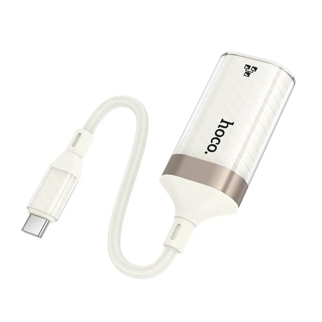 Перехідник HOCO UA41B Crystal Type-C ethernet adapter(100 mbps) apricot - Фото 2 Перехідник HOCO UA41B Crystal Type-C ethernet adapter(100 mbps) apricot - изображение 2