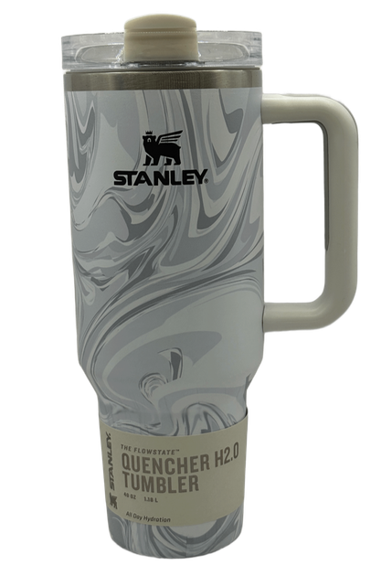 Термос термокружка Stanley Quencher H2.0 Tumbler из нержавеющей стали 1,18 л Gray Marble KT6007810 - изображение 4