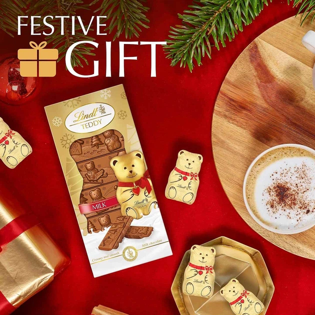 Шоколад Lindt Teddy Milk Chocolate Bar Ведмедик Тедді 120г - Фото 2 Шоколад Lindt Teddy Milk Chocolate Bar Ведмедик Тедді 120г - зображення 2