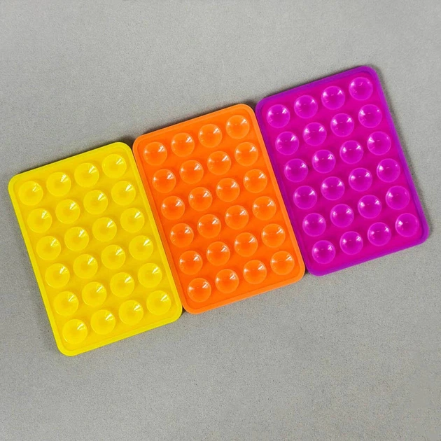 Тримач-присоска Sticker Side Silicone, Жовтий - 644060 - Фото 8 Тримач-присоска Sticker Side Silicone, Жовтий - 644060 - зображення 8