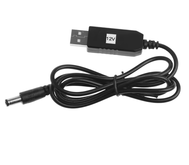 Кабель для роутера USB DC 5V to 12V, підвищуючий перехідник для живлення від Powerbank - Фото 1 Кабель для роутера USB DC 5V to 12V, підвищуючий перехідник для живлення від Powerbank - зображення 1