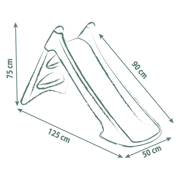 Ślizgawka Smoby Life XS z efektem wodnym długość 90 cm Zielona (3032168206298) - obraz 3