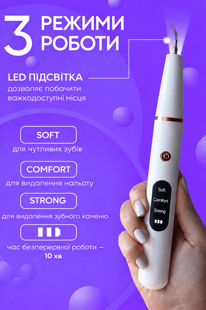 Скалер Folem SK1 ультразвуковой домашний для чистки зубов, удаления камня - изображение 5