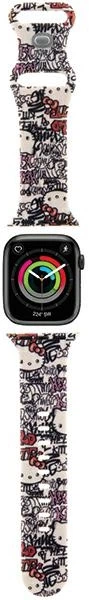 Pasek Hello Kitty Silicone Tags Graffiti do Apple Watch Series 1/2/3/4/5/6/7/8/SE/SE2 38-41 mm Beige (3666339190354) - obraz 2