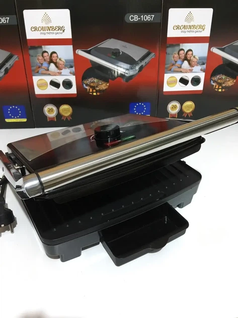 Электрический гриль GRILL MAKER CB-1067 – мощность 1500 Вт, 220 В / 50 Гц (С44780) - изображение 3