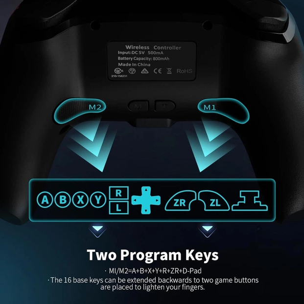 Игровой контроллер AceGamer SW01 Bluetooth для Nintendo Switch, PC, iOS, Android - Фото 3 Игровой контроллер AceGamer SW01 Bluetooth для Nintendo Switch, PC, iOS, Android - изображение 3