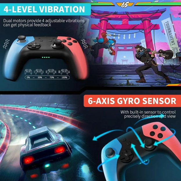 Игровой контроллер AceGamer SW01 Bluetooth для Nintendo Switch, PC, iOS, Android - Фото 7 Игровой контроллер AceGamer SW01 Bluetooth для Nintendo Switch, PC, iOS, Android - изображение 7