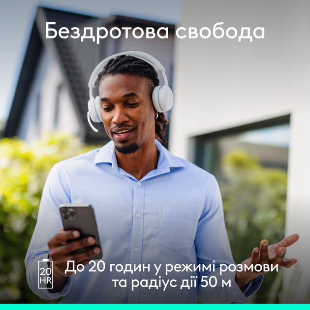 Наушники Logitech ZONE Wireless 2 ES Off-White (981-001508) - Фото 5 Наушники Logitech ZONE Wireless 2 ES Off-White (981-001508) - изображение 5