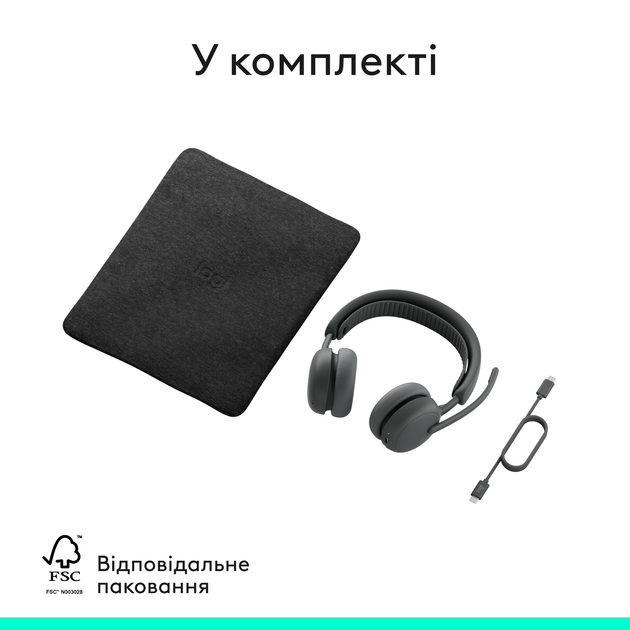 Навушники Logitech ZONE Wireless 2 ES Graphite (981-001503) - зображення 11