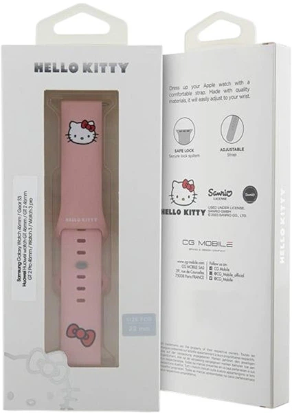 Pasek Hello Kitty Silicone Kitty Head 22 mm Pink (3666339212049) - obraz 4