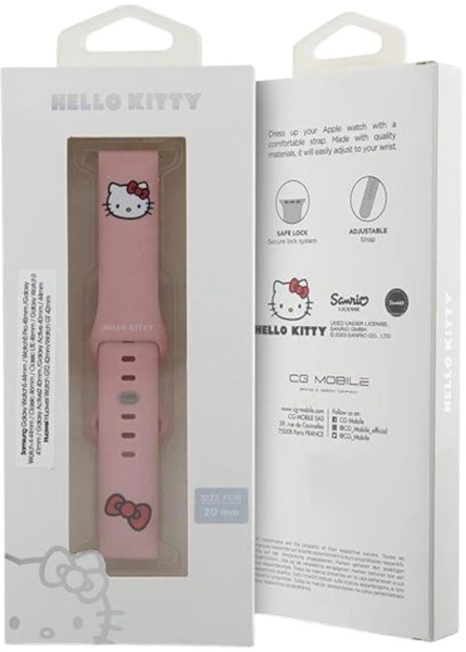 Ремінець Hello Kitty Silicone Kitty Head 20 мм Pink (3666339212032) - зображення 4