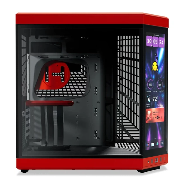 Корпус Hyte Y70 Touch Infinite Black-Red Mid-Tower E-ATX with PCIE 4.0 cable (CS-HYTE-Y70TTI-RB) - изображение 3