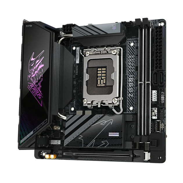 Материнська плата GIGABYTE Z890I AORUS ULTRA (s1851, Intel Z890, DDR5, Mini-ITX) - Фото 4 Материнська плата GIGABYTE Z890I AORUS ULTRA (s1851, Intel Z890, DDR5, Mini-ITX) - зображення 4