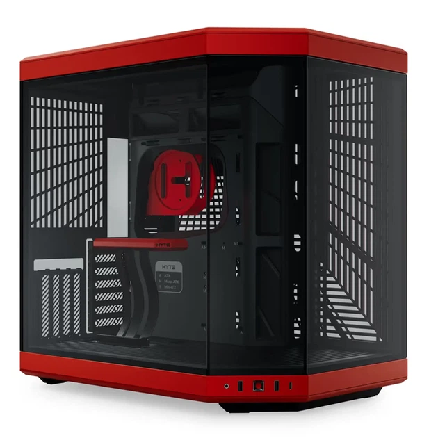 Корпус Hyte Y70 Black-Red Mid-Tower E-ATX with PCIE 4.0 cable (CS-HYTE-Y70-BR) - Фото 1 Корпус Hyte Y70 Black-Red Mid-Tower E-ATX with PCIE 4.0 cable (CS-HYTE-Y70-BR) - изображение 1