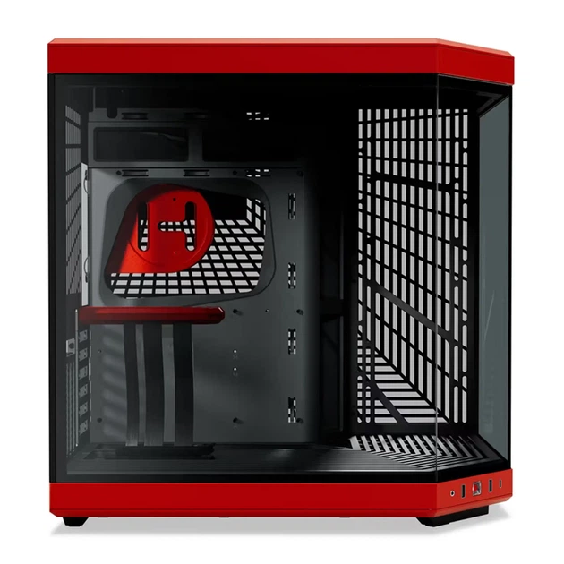 Корпус Hyte Y70 Black-Red Mid-Tower E-ATX with PCIE 4.0 cable (CS-HYTE-Y70-BR) - Фото 3 Корпус Hyte Y70 Black-Red Mid-Tower E-ATX with PCIE 4.0 cable (CS-HYTE-Y70-BR) - изображение 3