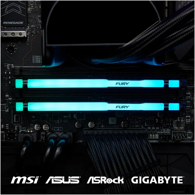 Модуль пам'яті Kingston 128GB 5600MT/s DDR5 CL36 DIMM (Kit of 2) FURY Beast RGB (1860070) - Фото 14 Модуль пам'яті Kingston 128GB 5600MT/s DDR5 CL36 DIMM (Kit of 2) FURY Beast RGB (1860070) - изображение 14