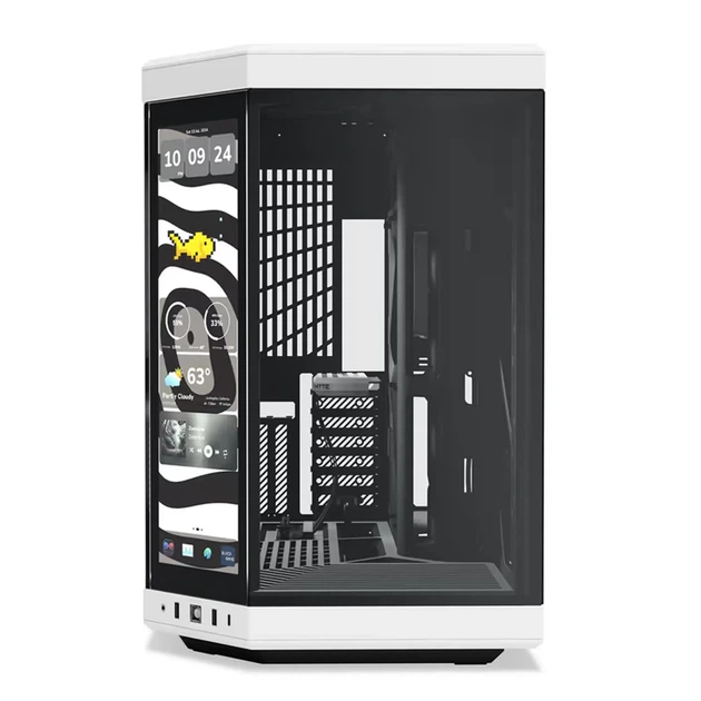 Корпус Hyte Y70 Touch Infinite Black-White Mid-Tower E-ATX with PCIE 4.0 cable (CS-HYTE-Y70TTI-WB) - зображення 2