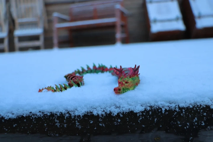 Декоративний Артикуляційний Дракон Articulated Christmas Dragon 3Д Друк Синій 50 См - Фото 3 Декоративний Артикуляційний Дракон Articulated Christmas Dragon 3Д Друк Синій 50 См - зображення 3