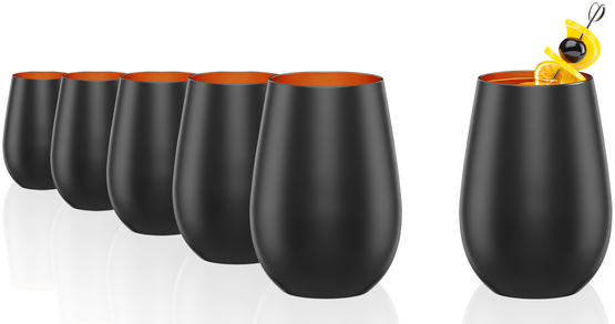 Набор стаканов Stolzle Tumbler Elements EL098 6 шт х 465 мл Black/Bronze (4012632224613) - Фото 3 Набор стаканов Stolzle Tumbler Elements EL098 6 шт х 465 мл Black/Bronze (4012632224613) - изображение 3