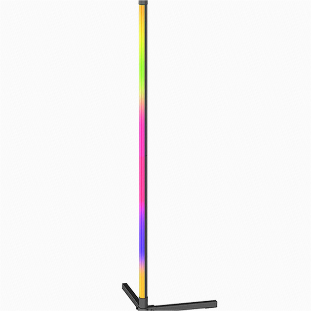 Підлогова RGB лампа 180 см кутова світлодіодна з USB живленням чорний колір для дому та офісу - зображення 2