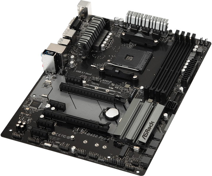 Материнська плата ASRock B450 Pro4 Socket AM4 (B450 Pro4) Б/В - зображення 2
