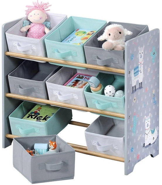 Органайзер для іграшок Kesper с текстильными контейнерами сірий (4000270177064) - зображення 3