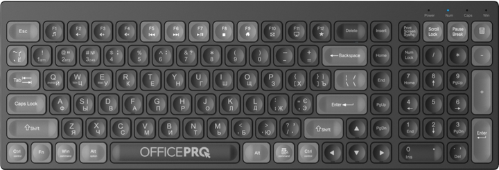 Клавіатура бездротова OfficePro SK985B Black - изображение 3
