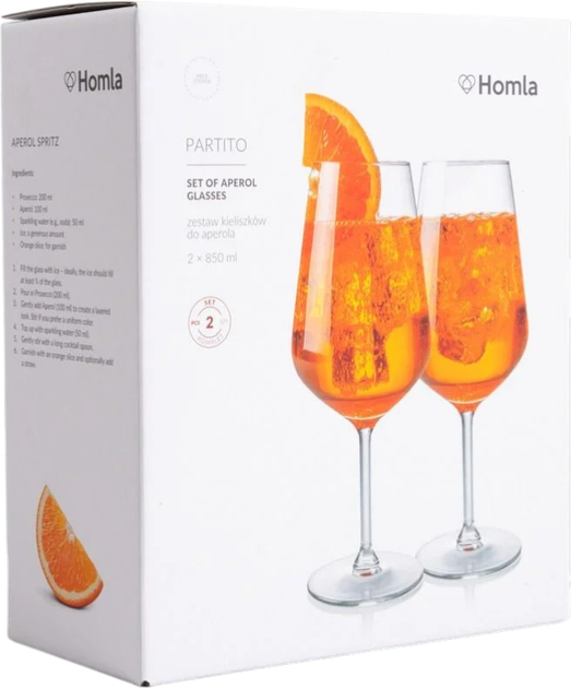 Zestaw kieliszków Homla Brilliant do aperola 850 ml 2 szt (5906496743603) - obraz 2
