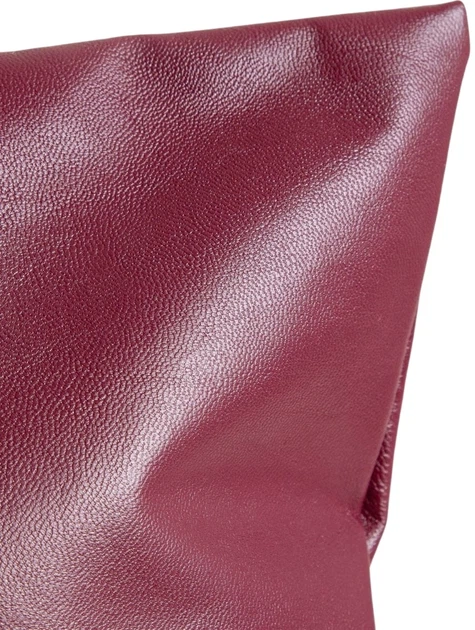 Poszewka Homla Irvine z ekoskóry bordowa 45x45 cm (5906496749179) - obraz 3