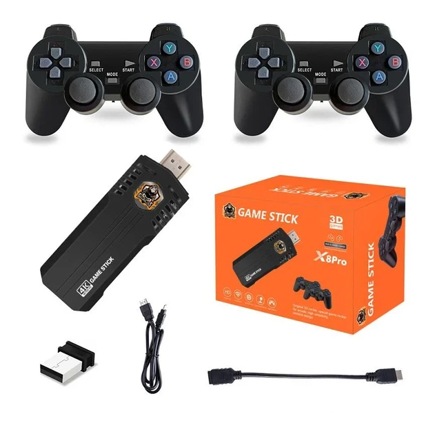 Игровая консоль Game Box 8K X8 M98 Smart TV Stick 64GB ТВ приставка геймстик + 20000 встроенных игр - изображение 4