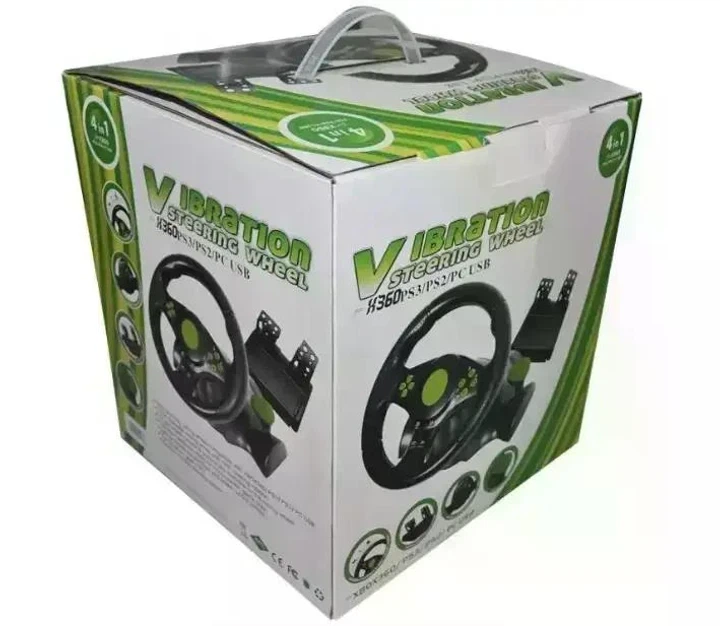 Ігрове кермо з педалями Vibrating Wheel для PS3/PS2/PC 3в1 - Фото 6 Ігрове кермо з педалями Vibrating Wheel для PS3/PS2/PC 3в1 - зображення 6