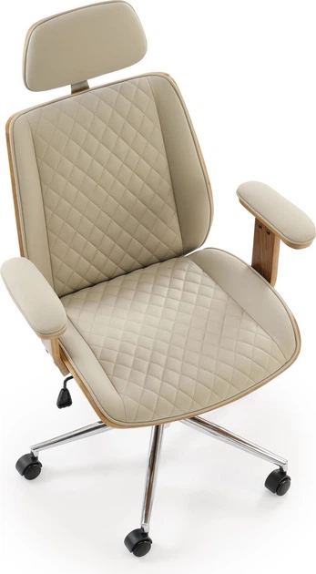 Fotel biurowy Halmar TIMBER Orzechowy-beżowy (5905248135444) - obraz 2