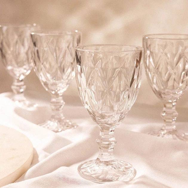 Набір келихів для вина Homla Lunna прозорих 340 мл x 4 шт (5902869937532) - зображення 2