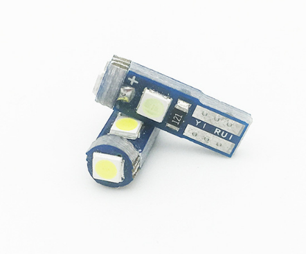 Світлодіодна автолампа T5 3030 3SMD — Насичений зелений колір 1шт - зображення 2