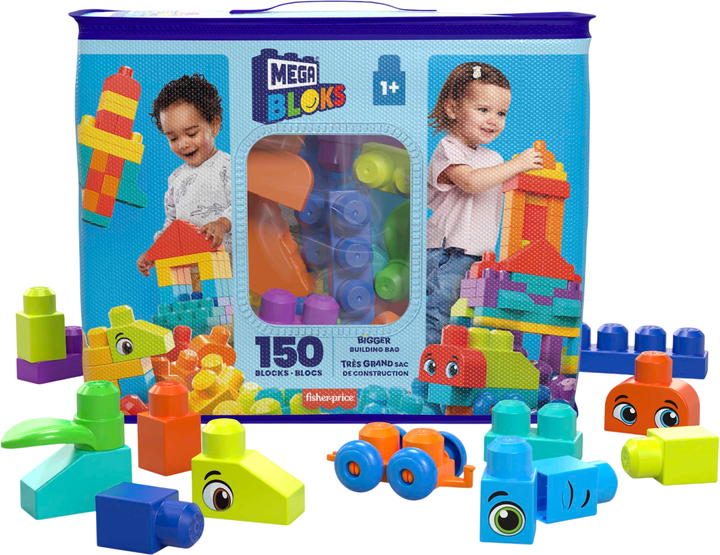 Большой конструктор Mega Bloks в мешке 150 деталей (HHM96) - Фото 2 Большой конструктор Mega Bloks в мешке 150 деталей (HHM96) - изображение 2