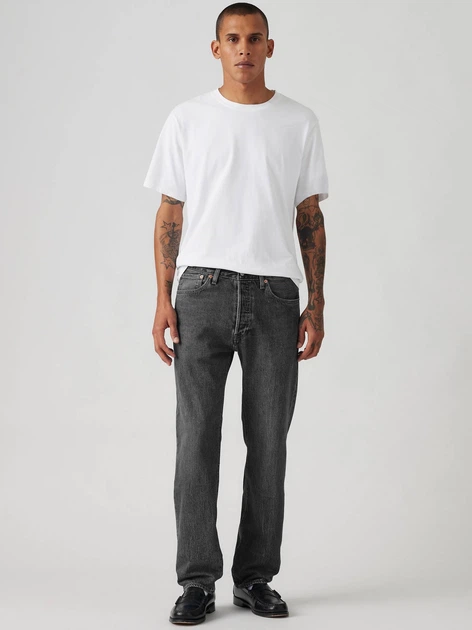 Jeansy regular fit męskie Levi's 00501-3371 33-34 Czarne - obraz 3